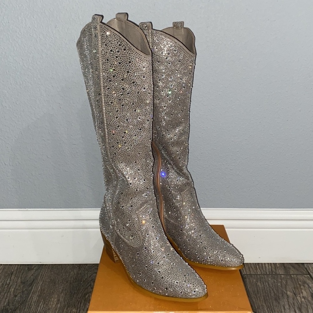 Sparkling Silver Women's Boots